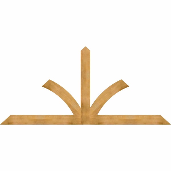 Ekena Millwork Richland Rough Sawn Timber Gable Bracket, Western Red Cedar, 108"W x 49"H x 2"D x 6"F, 11/12 Pitch GBW108X49X0206RIC00RWR - main